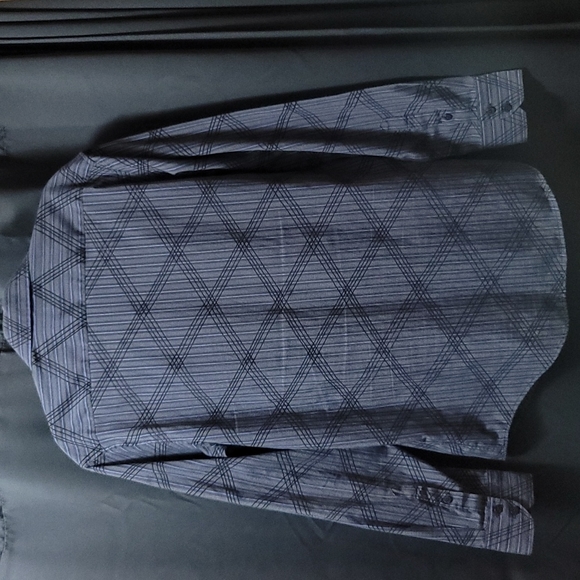 Level Ten Velvet Embossed Striped Button Down Shirt - Picture 2 of 10